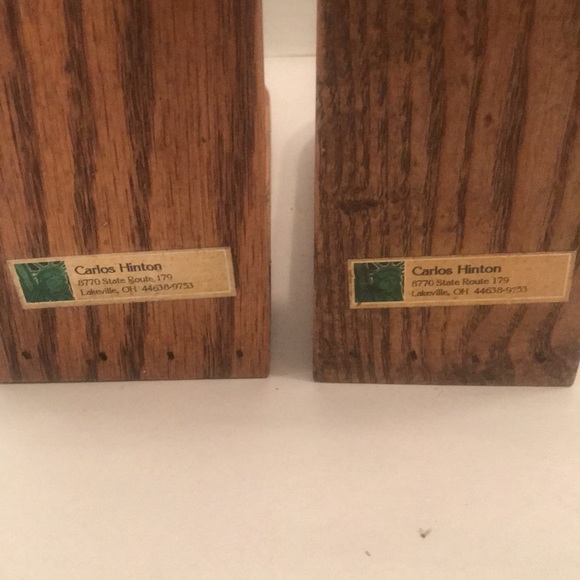 Set of Two Oak Taper Candle Holders - Picture 5 of 10